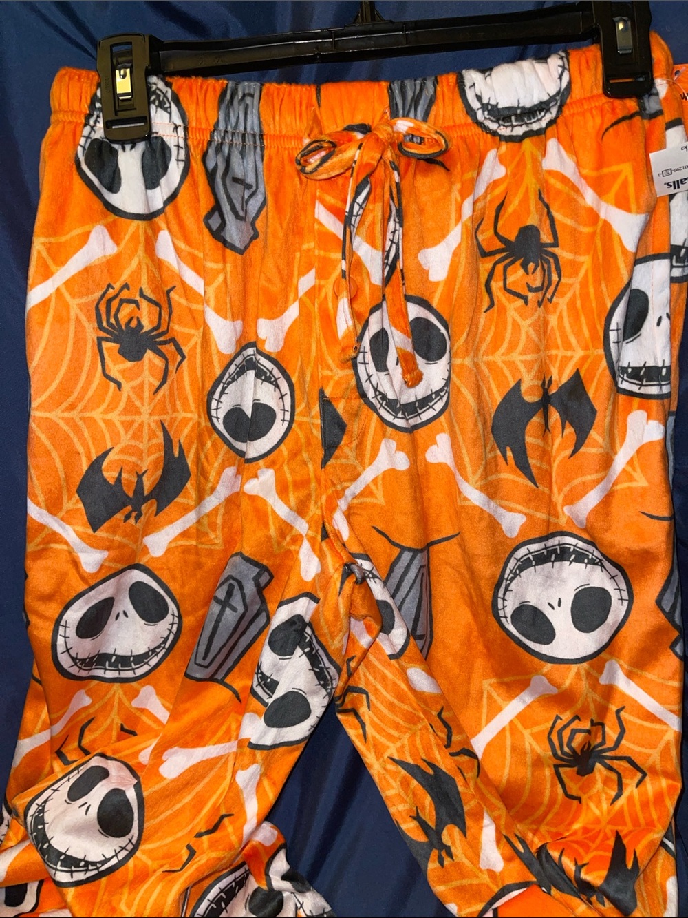 Disney The Nightmare Before Christmas Sleep Pants - Orange with White Characters